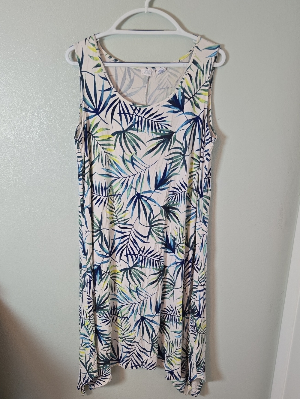 Sigrid Olsen | Tropical Print Knit Sleeveless Dress Size 1X